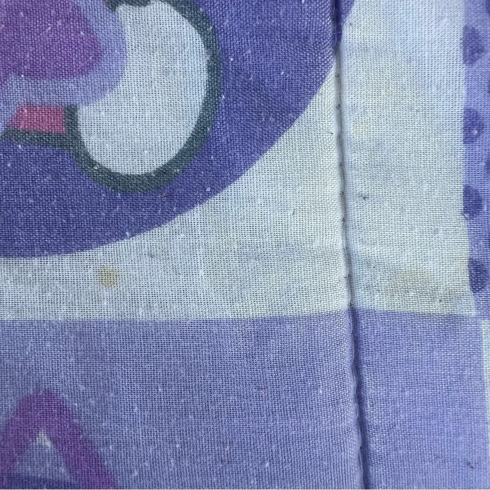 Y2K Sanrio Hello Kitty Checkerboard Patchwork Stripe Reversible Comforter READ